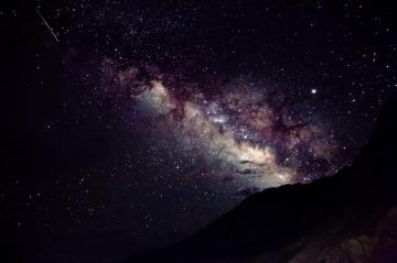 Starry Purple And Gray Sky Photo Tabo Image