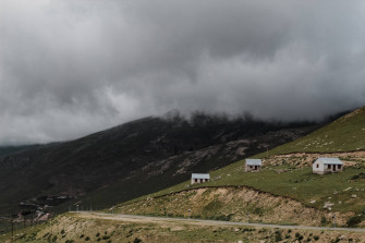 Hill Gray Sky Wallpaper