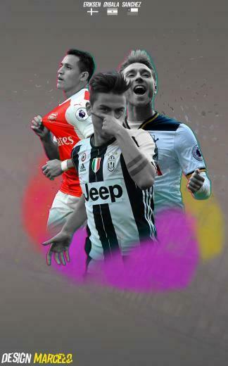 Wallpaper Dybala Eriksen And Sanchez By Lmdowndesign