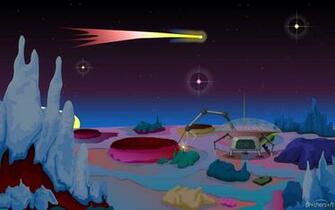 Alien Planet Clock Screensaver