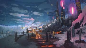 Winter City R Wallpaper