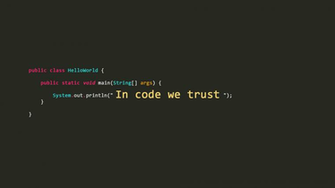 In Code We Trust Wallpaper