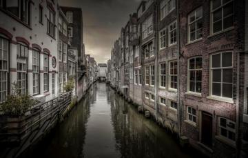 Wallpaper Holland Canal Dordrecht Image For Desktop Section