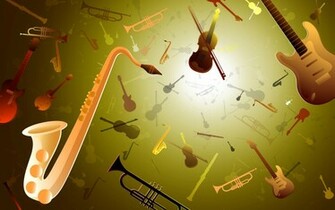 Musical Instruments Wallpaper Stock Photos