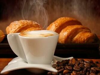 Wallpaper Coffee And Croissants Photos Walls