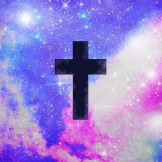 Background Beauty Cross Galaxy Pink Purple White Walpapper