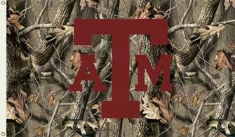Texas A And M Aggies Camo Flag