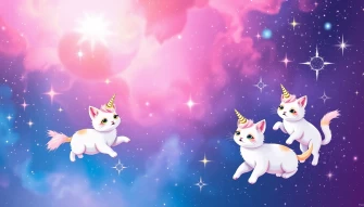 Cats Unicorns And Galaxies Wallpaper