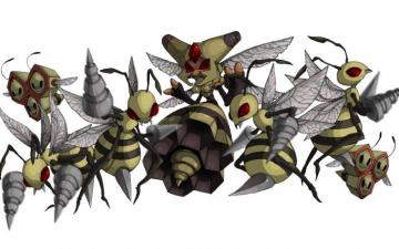 Pokemon Wasp Beedrill Bees Combee Bee Vespiquen