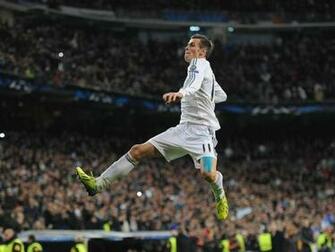 Gareth Bale Flying Celebration HD Wallpaper Sports