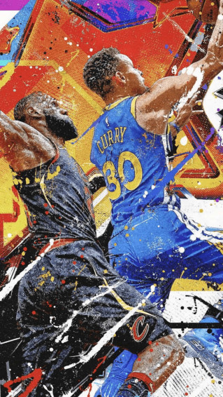 Check Out These Nba Players Ready For Action Wallpaper