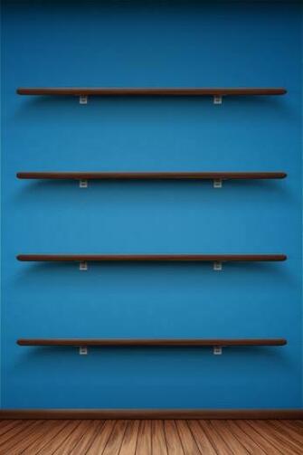 Shelf Design Home Screen Wallpaper For iPhone 3gs 4s