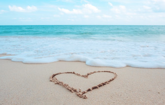 Wallpaper Sand Sea Wave Beach Summer Love Heart