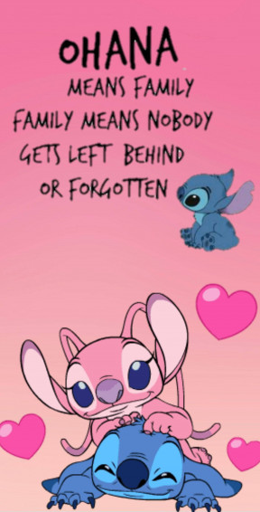 Lilo And Stitch Ohana Background Wallpaper