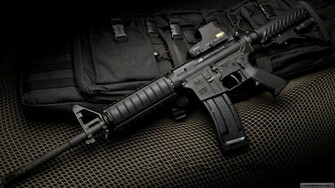 M4a1 Assault Rifle Wallpaper Weapon Gun Military