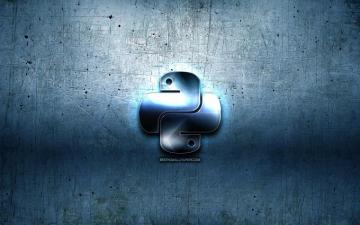 Wallpaper Python Metal Logo Grunge Programming