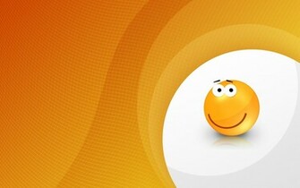 Orange Smiley Wallpaper HD