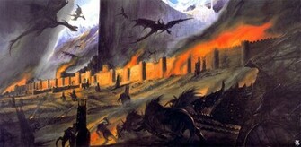 Of The Rings Airplane Lord Ring Minas Tirith Battle Fantasy Wallpaper