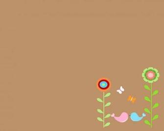 Butterfly Background With Birds And Flowers Wallpaper