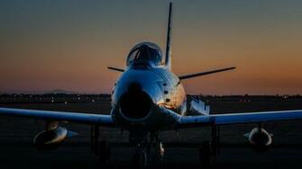 Wallpaper F Sabre Jet Fighter Aviation
