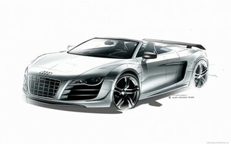 Audi R8 Spyder White Wallpaper