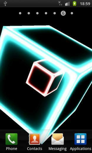 Neon Cube 3d Live Wallpaper Screenshot