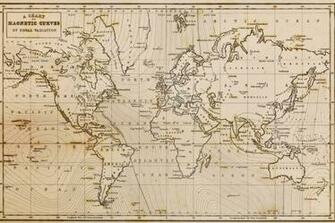Map Wall Mural Wonderful Maps Magnetic Curves World