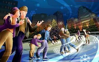 Happy People On Christmas Eve Wallpaper The Database