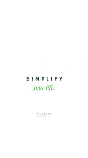 Clarity Consulting Co Wallpaper Simplify Your Life White
