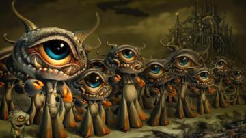 Funny Aliens Wallpaper Cartoon