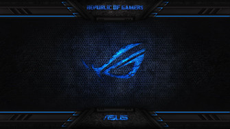 Blue Asus Alienware Poster Rog Republic Gamers