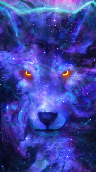 Wolf Spirit Cosmic 4k Wallpaper iPhone HD Phone 8010g