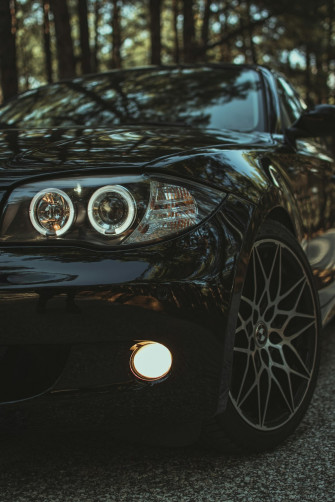 Black Bmw M Coupe Photo Headlight Image