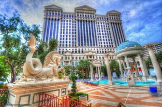 Wallpaper Las Vegas Caesars Palace Pool City Desktop