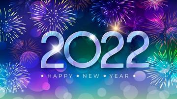 Happy New Year Blue HD Wallpaper For Laptop And Tablet