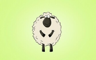 Cartoon Sheep Cool Artistic Wallpaper