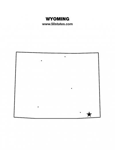 Wyoming State Shape For