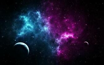 HD Purple Space Wallpaper Image