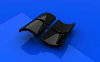 Windows Background Black Gloss Logo Wallpaper X