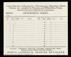 Vintage Progressive Whist Scorecard B221bknd1iq2wn3k Wallpaper