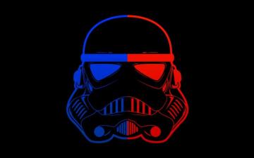 Stormtrooper Blue Red Mask Minimal 8k Macbook Air Wallpaper