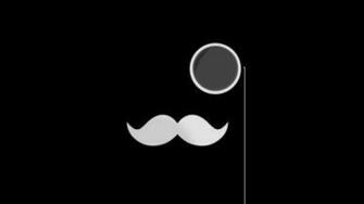 Minimalistic Mustache Simple Background Wallpaper