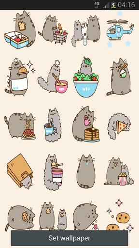 Pusheen Cat Food Live Wallpaper For Android Cute