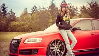Auto Tuning Lights A6 Red Girl Wheel Audi Wallpaper