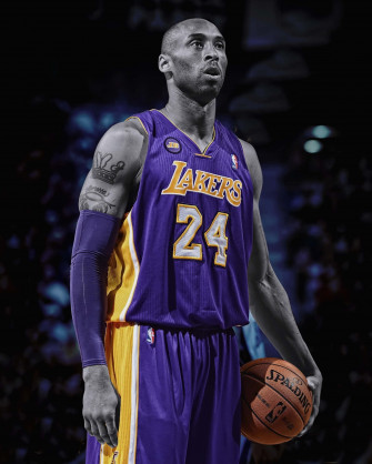 Kobe Bryant Logo Holding Ball Wallpaper