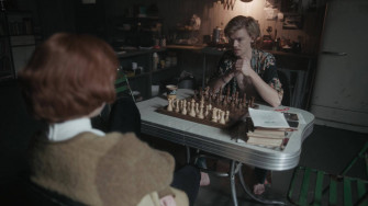 The Queen S Gambit Beth And Benny Training Wallpaper