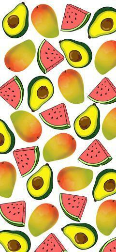 Watermellon Avocado Mango iPhone Wallpaper Background In