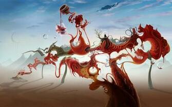 The Dali Vein Tree Wallpaper