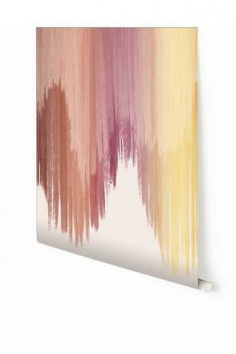 Wallpaper Wavelength Mural Lilac Drop It Modern