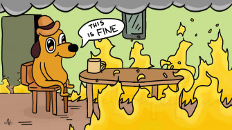 This Is Fine Wallpaper